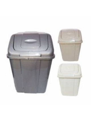 Вiдро для смiття Plastic's Craft 9.5 л, з поворотною кришкою, (капучино)