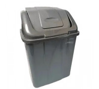 Вiдро для смiття Plastic's Craft 9.5 л, з поворотною кришкою, (металік)