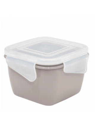 Контейнер універсальний "Фієста" (квадратний) 1,5 л. (какао/прозорий)