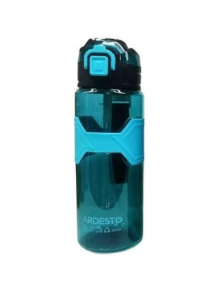 Пляшка для води Ardesto Fitness 800мл, пластик, блакитний