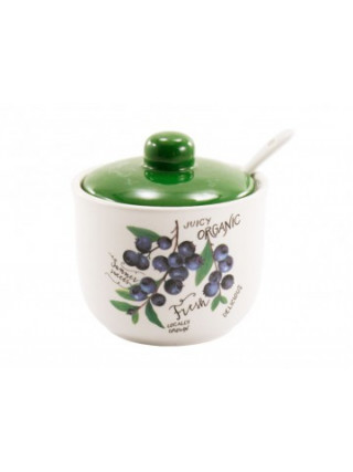 Цукорниця керамічна Interos ЛОХИНА 350 мл., з ложкою 