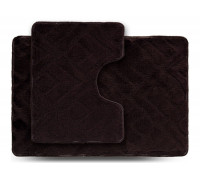 Набір килимів в ванну кімнату Dariana Econom 55*80+55*42 см (2шт.) (коричневий)