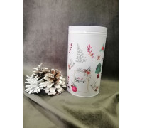 Банка металева Christmas Red 95*160 мм., кругла