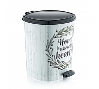 DECOR Відро для сміття 6 л 21*23.5*26 см (75 дім вінтаж) з педаллю 