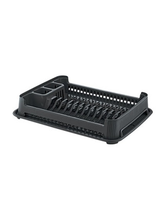 LINE Сушка для посуду одноярусна з рел'єфним бортом Ozer plastik 48*36*15 см (чорнмй)