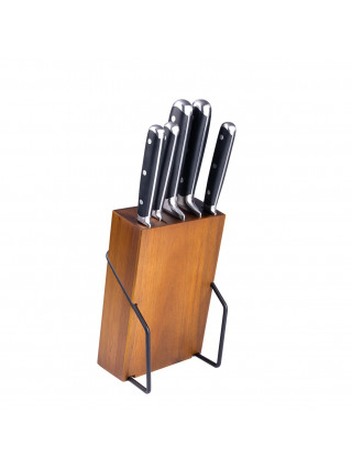 Набір ножів Krauf Prime Chef 5 предметів на підставці.