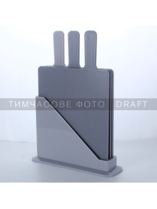 Набір дошок кухонних на підставці Ardesto Fresh, 3шт, 24.1х33х7.9см, пластик