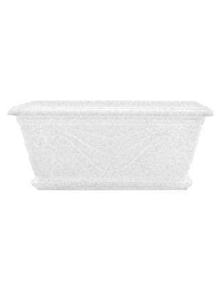 Вазон з підставкою "Петунія" (прямокутний) 50*26,9 см. (білий флок)