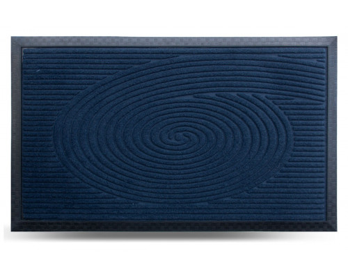 Килим гумовий Dariana MX 45*75 см з ворсовим покриттям (темно-синій) 