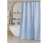Штора для ванної кімнати та душу, текстиль, 180*180 см (блакитний)