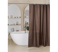 Штора для ванної кімнати та душу, текстиль, 180*200 см (коричневий) 