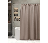 Штора для ванної кімнати та душу, текстиль, 180*200 см (мокко) 