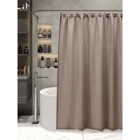Штора для ванної кімнати та душу, текстиль, 180*200 см (мокко) 