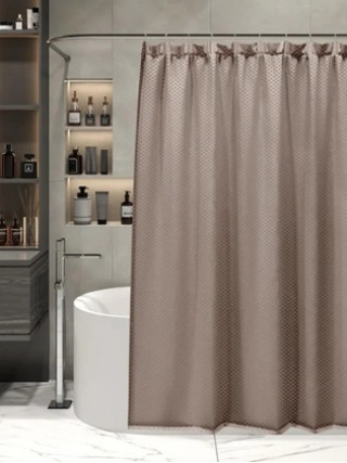 Штора для ванної кімнати та душу, текстиль, 180*200 см (мокко) 