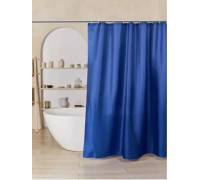 Штора для ванної кімнати та душу, текстиль, 180*200 см (синій) 
