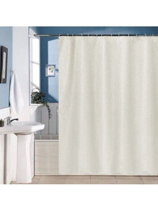 Штора для ванної кімнати та душу, текстиль, 180*200 см (шампань айворі)