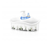 DECOR підставка кухонна для мочалок з дозатором (24) (КАМІНЯ)