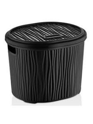 Кошик з кришкою OZER WAVY  "хвиля" 17л (10) (чорний)