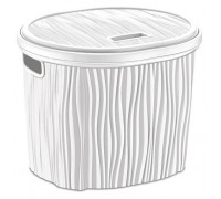 Кошик з кришкою OZER WAVY  "хвиля" 17л (10) (білий)