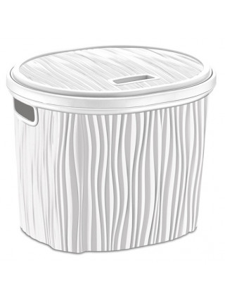 Кошик з кришкою OZER WAVY  "хвиля" 17л (10) (білий)