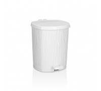Відро для сміття з педаллю 11л, WAVY "хвиля", 27*26,5*32 см (БІЛИЙ)