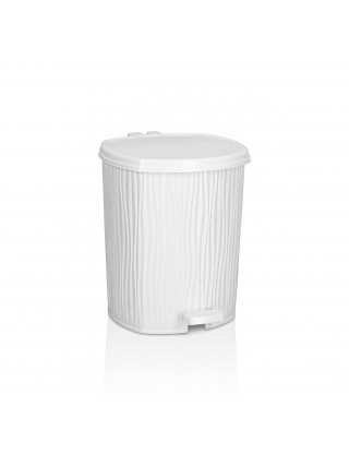 Відро для сміття з педаллю 11л, WAVY "хвиля", 27*26,5*32 см (БІЛИЙ)