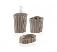 Набір аксесуарів для ванної кімнати LINE (дозатор, підставка для щіток, мильниця) (ЛАТЕ)