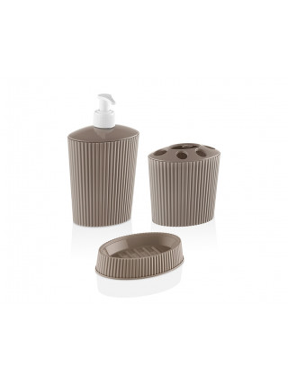 Набір аксесуарів для ванної кімнати LINE (дозатор, підставка для щіток, мильниця) (ЛАТЕ)