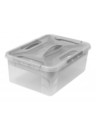 Контейнер 10 л., харчовий 37,2*27,3*13,8 см., без вкладишу (шкільна реформа А4) (сірий)