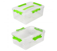 Контейнер 10 л., харчовий 37,2*27,3*13,8 см., без вкладишу (салатовий)