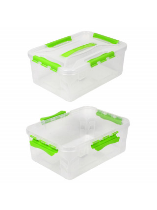 Контейнер 10 л., харчовий 37,2*27,3*13,8 см., без вкладишу (салатовий)