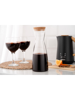 Графин з кришкою Ardesto 1000мл, боросилікатне скло, прозорий