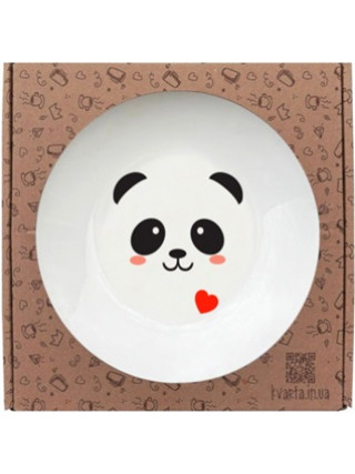 Миска Kvarta  Панда 20 см склокераміка + подарункова коробка