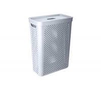 Корзина для білизни 25 л "Simple" вузька 39*19*54 см  (сірий)