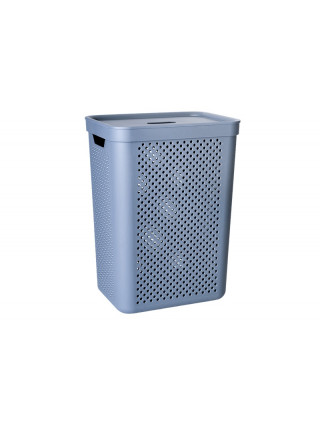 Корзина для білизни 45 л "Simple" 39*29*54 см  (сірий матовий)