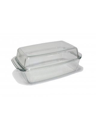 Гусятниця скляна Interos  для випікання прямокутна 3,0 л. 33*20*13,5 см з кришкою