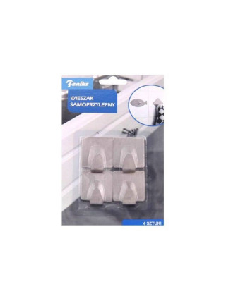 Набір гачків Feniks квадратних металевих 4 шт, .самоклеючих