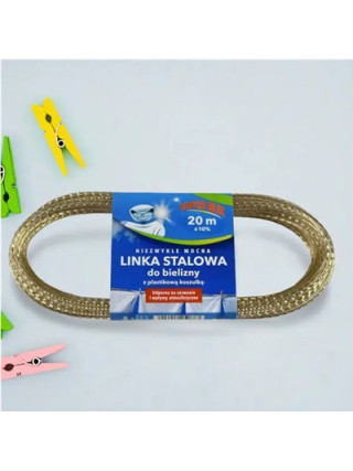 Мотузка для сушіння білизни металізована 20 м, Marcth Польща