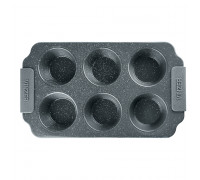 Форма для мафінів Vinzer Dolci Line, 6 шт., з силіконовими ручками 30,5*17,8*3,5 см,