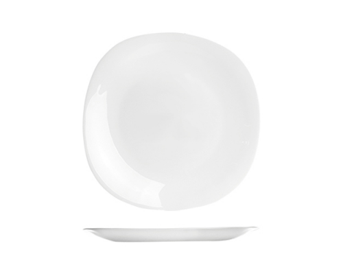 Тарілка S&T White квадратна обідня 21,5*21,5 см., склокераміка