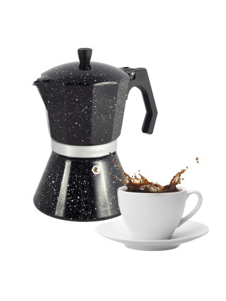 Кавоварка гейзерна Ofenbach 150 мл. (3 порцій) з широким індукційним дном (чорний мармур)