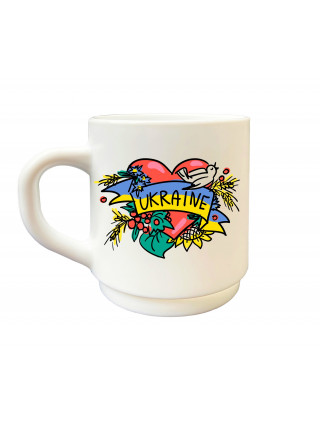 Кружка 290 мл. Kvarta Серце Україна  Luminarc циліндр + коробка Kvarta (9шт/уп)