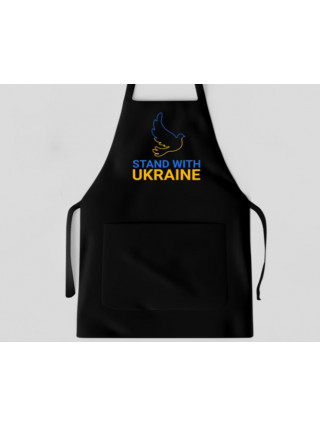 Фартух Kvarta Бути з Україною, чорний габардин
