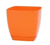Вазон Form-Plastic Тоскана квадратна з підставкою 17 см (оранжевий)