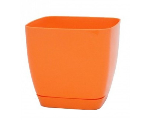 Вазон Form-Plastic Тоскана квадратна з підставкою 17 см (оранжевий)