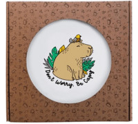 Тарілка Kvarta Капібара  кактус 25 см склокераміка + подар. коробка