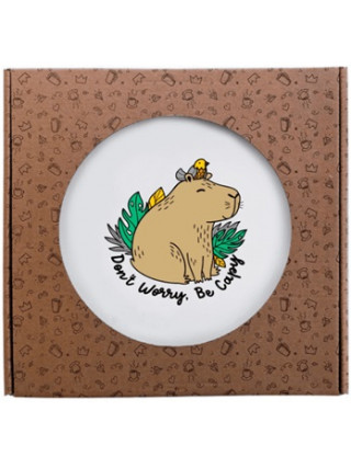 Тарілка Kvarta Капібара  кактус 25 см склокераміка + подар. коробка