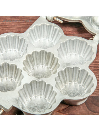 Форма для випікання Корзинки алюмінієва, з дерев'яною ручкою