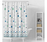 Шторка для ванної кімнати Eco Fabric Геометрія з принтом 180*180 см,