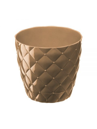 Вазон Elif Plastiс "Ромб" 11,5*10,5 см; 0,75 л. (ккава з молоком)